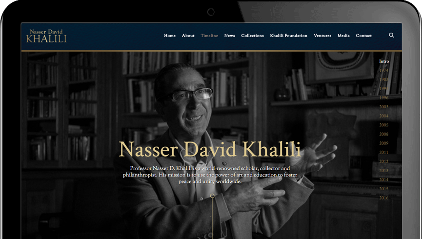 Nasser D Khalili Website | Nocturnal Cloud | Digital Creative Agency
